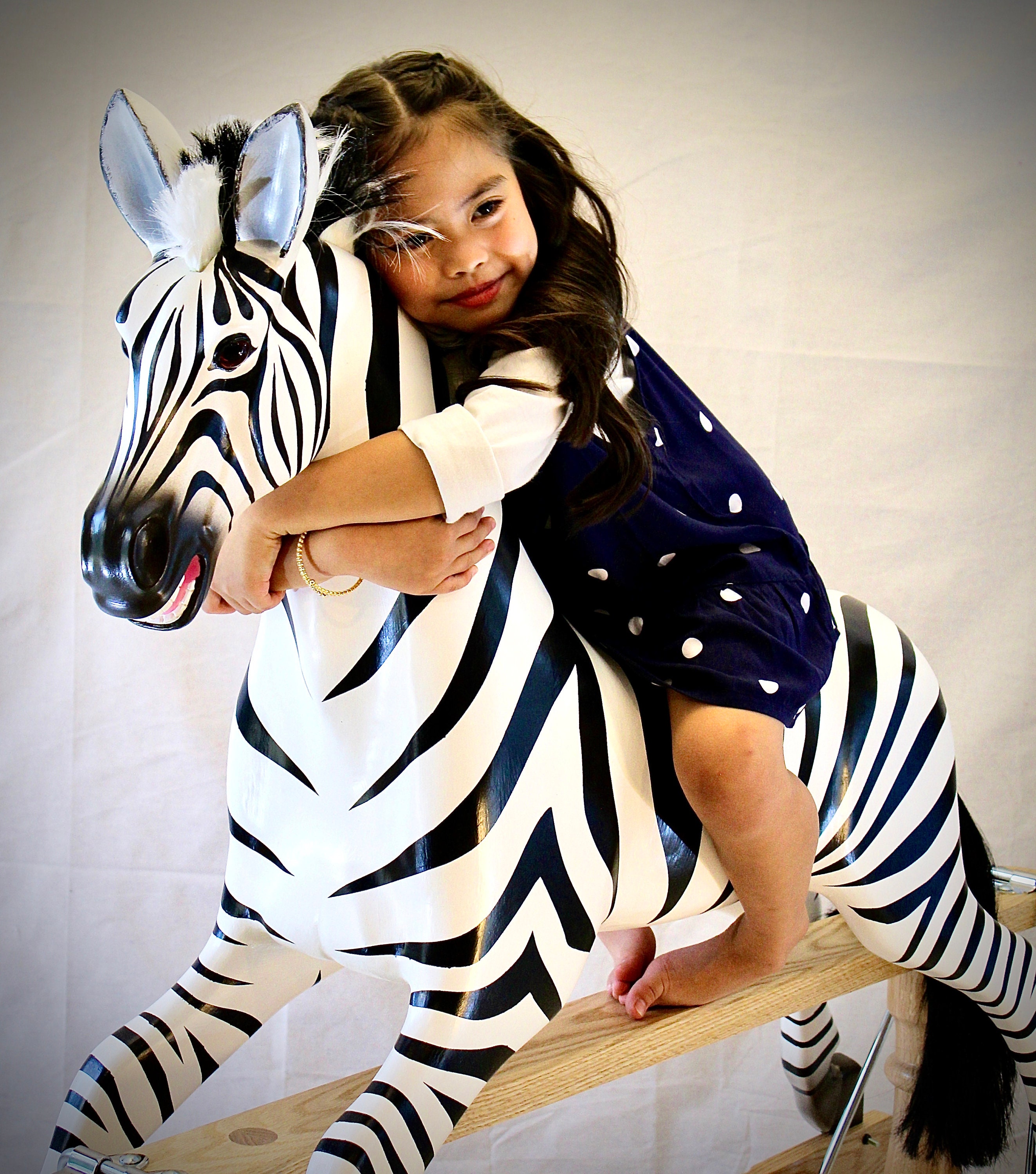Soft Rocking Zebra Traditional Wooden Hand Carved Rocking Zebra on Safety Swing | Etsy