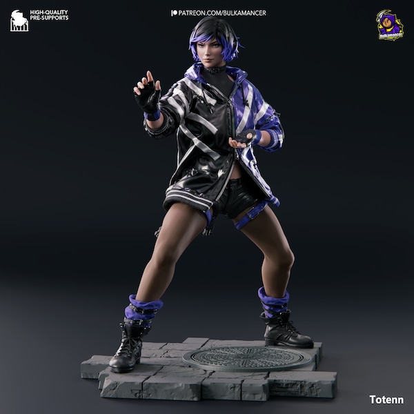 Gaming Figure - Reina - Tekken 8 by Bulkamancer - Unpainted Resin Printed Figurine, Anime Girl Figure