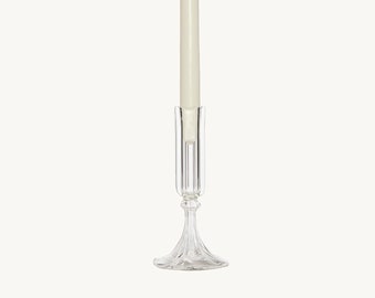 Hand Blown Glass Kingsley Taper Candle Holder Candleholder Premium Borosilicate Glass