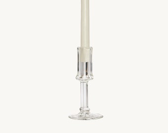 Hand Blown Glass Stark Taper Candle Holder Candleholder Premium Borosilicate Glass
