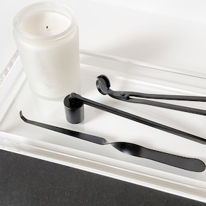 Candle Care Kit, Matte Black Candle Tools Set Includes Wick