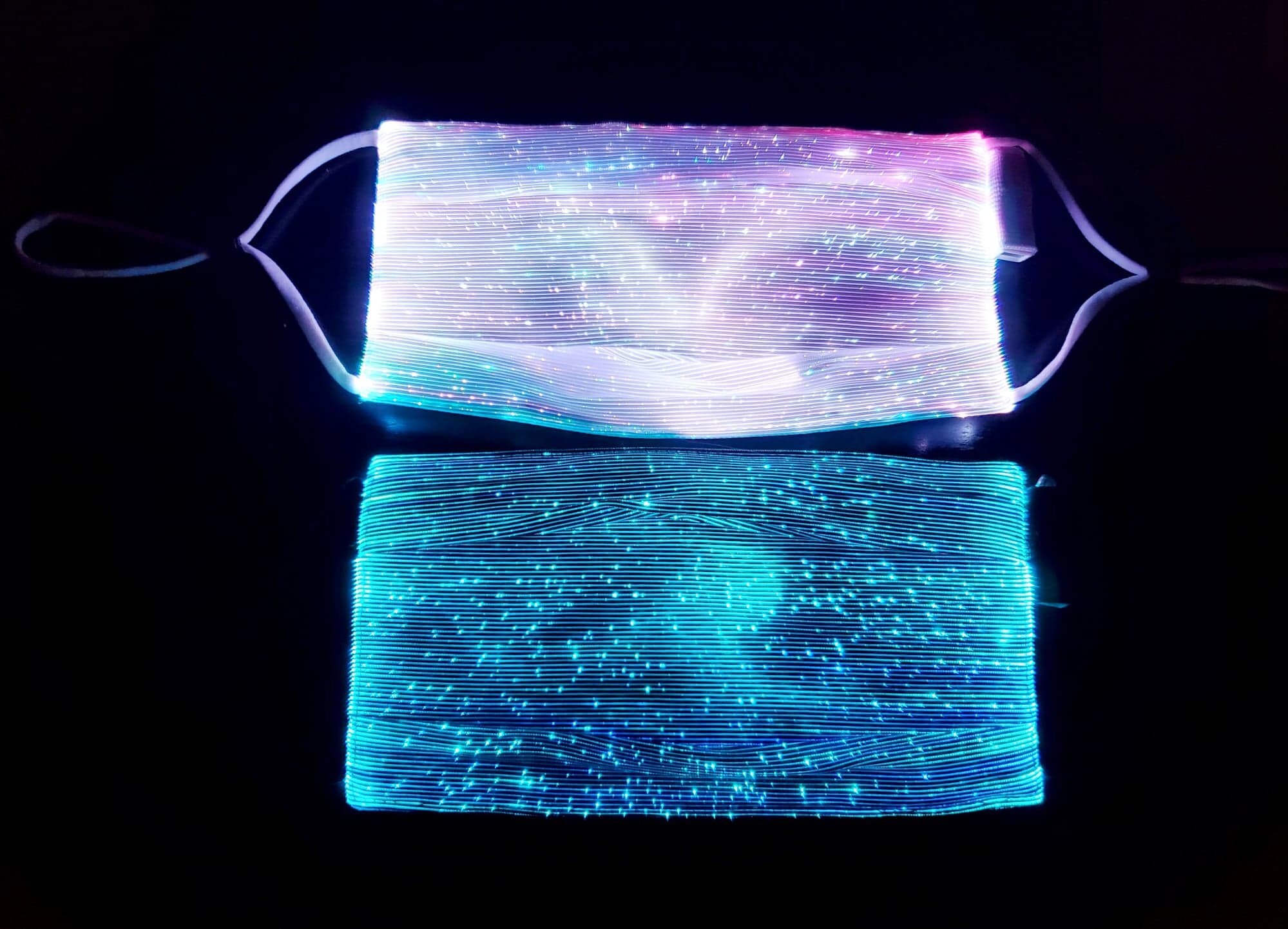 LED Face Mask 7Color Changing Light Up Face Mask w/ Filter Etsy