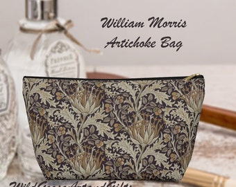 William Morris Artischoke Floral Kosmetiktasche: Benutzerdefinierte Reißverschluss-Tasche