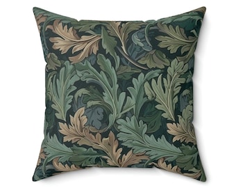 Acanthus Pillow - William Morris - Green Accent Pillow