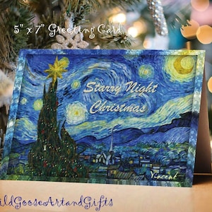 Conjunto de cartões de Natal com 25 cartões, Van Gogh, cartões de Natal, conjunto de cartões de Natal, conjunto de 10, cartões de Natal em branco, cartões com envelopes