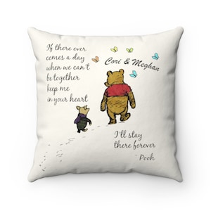 Cadeau de départ, cadeau d'adieu, Winnie l'ourson classique, cadeau tu m'as manqué, Winnie l'ourson, cadeau de condoléances, cadeau de sympathie, oreiller meilleur ami