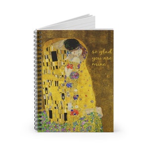El Beso (Klimt) - Cuaderno Espiral - Línea Gobernada (ENVÍO NACIONAL GRATIS)