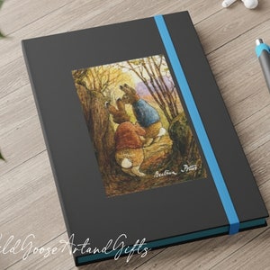 Petter Rabbit Journal, Benjamin Bunny, Beatrix Potter, Nature Journal, Diary, Color Contrast Notebook - Ruled Pages