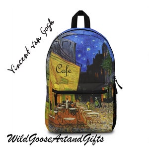 Bag for Teacher, Art Teacher Gift, Café Backpack, Van Gogh Backpack, Starry Night Café Bag, Vincent van Gogh, Café Terrace Backpack
