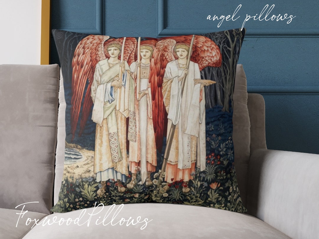Angel Pillow Christmas Pillow Guardian Angels Three Angels Etsy