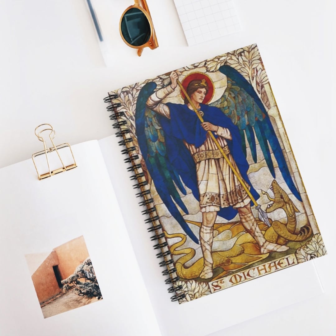 Angel Journal | Michael Arch Angel | Spiral Notebook | Ruled Line Pages ...