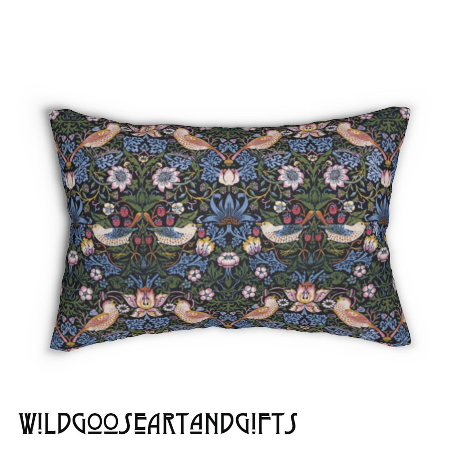 Strawberry Thief Pillow William Morris Arts and Crafts | Etsy