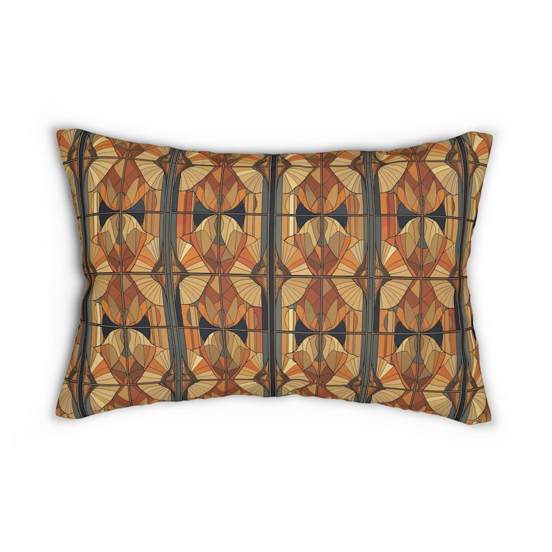 WildGooseArtandGifts Ginkgo Leaf Lumbar Pillow - Thumbnail 2