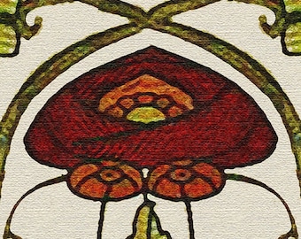 Rennie Mackintosh Pillow: Art Nouveau Rose Design, Scottish Home Decor