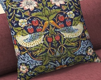 William Morris Strawberry Thief Pillow: Arts & Crafts Throw Cushion