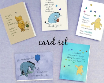 Classic Pooh Greeting Card Set: Eeyore, Winnie the Pooh
