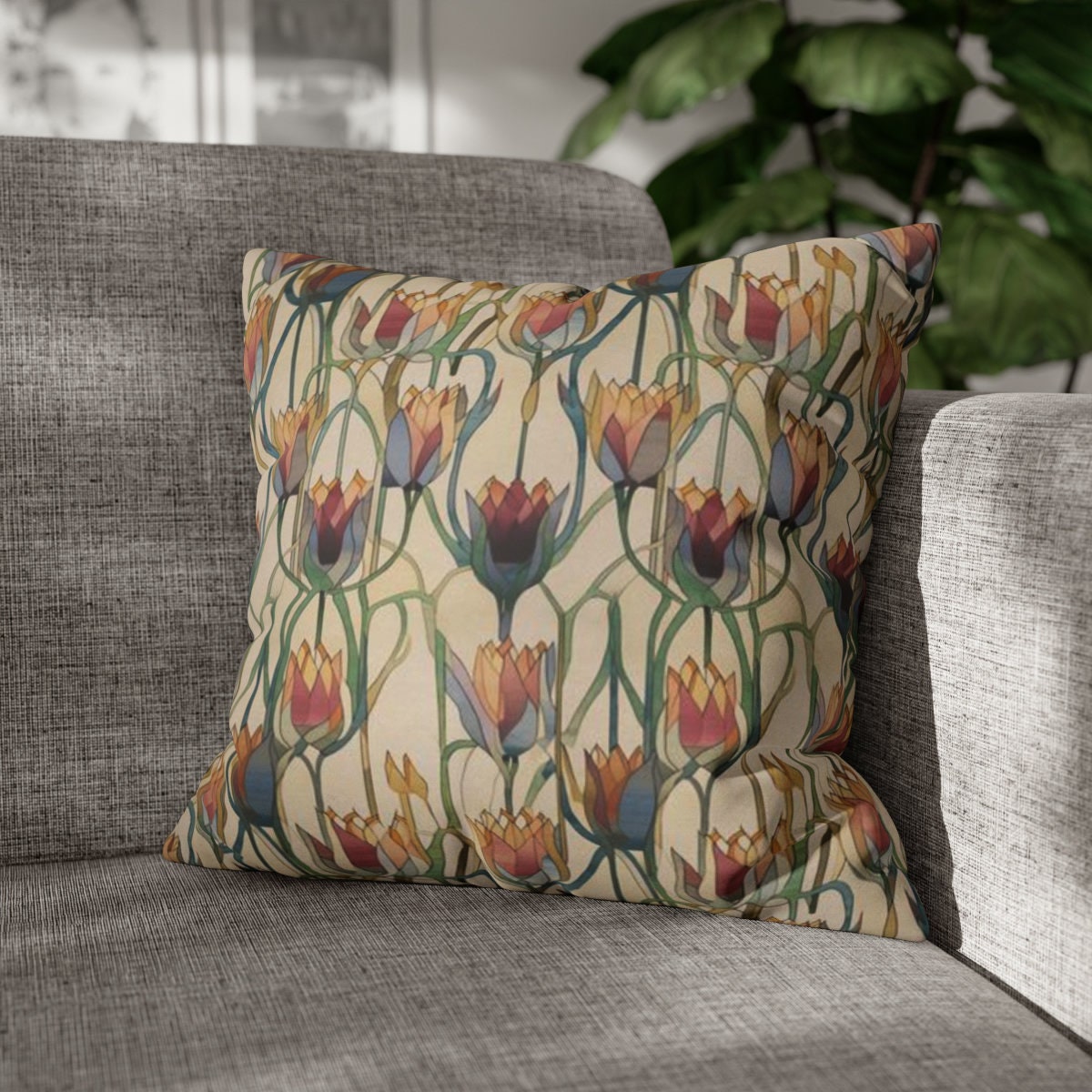 Almohada Art Nouveau Glasgow Rose: Mackintosh Scottish Design