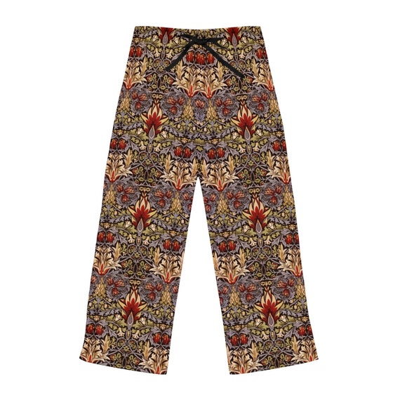 Women's Pajama Pants, Snakeshead Pattern, William Morris, PJs, Arts and Crafts Movement Fabric