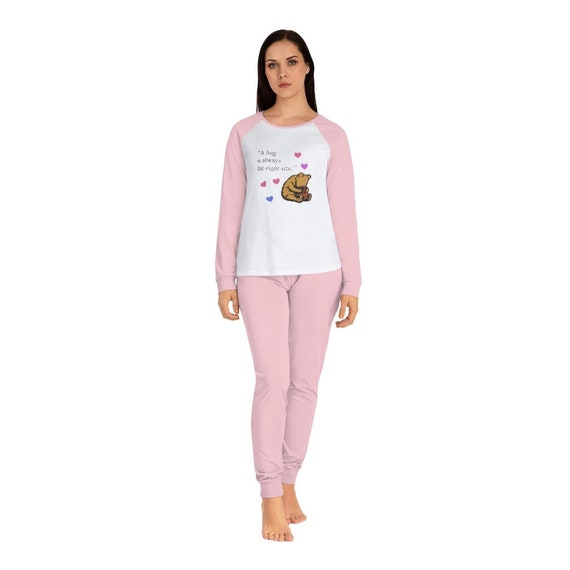 Pooh Pjs A Hug is Always the Right Size Pooh Pajamas Women s Pajama Set Etsy Canada