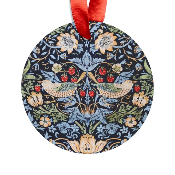 William Morris Arts and Crafts Acrylic Ornament With Ribbon