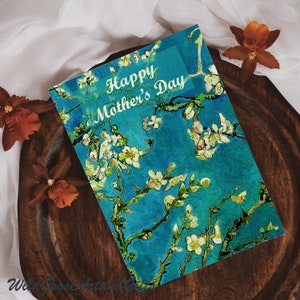 Tarjeta del Día de la Madre, Flores de Almendro, Van Gogh, Vincent van Gogh, Tarjeta de Felicitación Floral, Tarjeta con Flores, Feliz Día de la Madre, Tarjeta de Bellas Artes