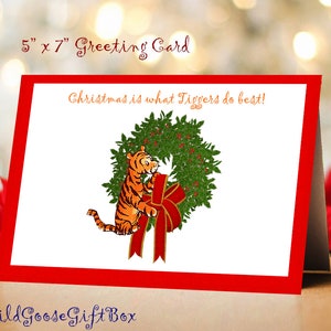 Cartes de Noël Tigger, Jeu de cartes de Noël, Cartes de Noël Winnie l’ourson, Carte de Noël Pooh Corner, Carte de Noël amusante, Jeu de cartes