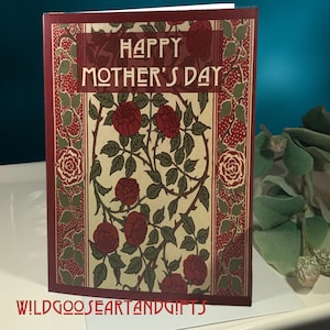 Cartão de Dia das Mães Rosa, Cartão de Feliz Dia das Mães, Cartão de Dia das Mães Floral, Cartão de Dia das Mães Romântico, Cartão de Dia das Mães para Esposa