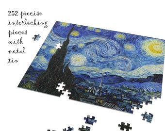 Starry Night Puzzle: Van Gogh Art, 252 Piece Jigsaw