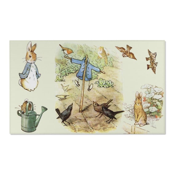 Peter Rabbit Rug, Beatrix Potter Decor, Rabbit Rug, Peter Rabbit