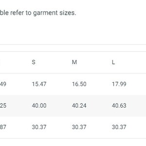 Op de afbeelding: Een tabel met kledingmaatmetingen in inches voor taille, buitennaad en binnennaad. De maten zijn XS, S, M, L, XL en 2XL.