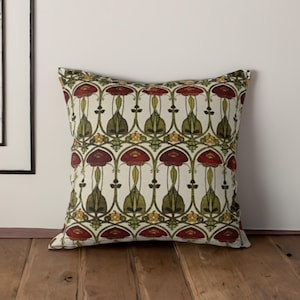 Cojín de tulipán Art Nouveau: Charles Rennie Mackintosh Scottish Decor