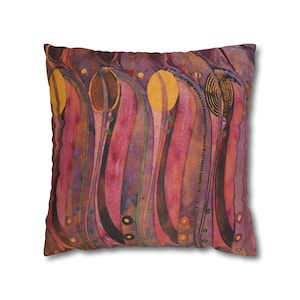 Almohada Tulipán de Charles Rennie Mackintosh: Manta Art Nouveau de gamuza sintética