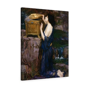 Greek Mythology Pandora Box Painting Pandora's Box Legend Italian  Renaissance Style Instant Download 