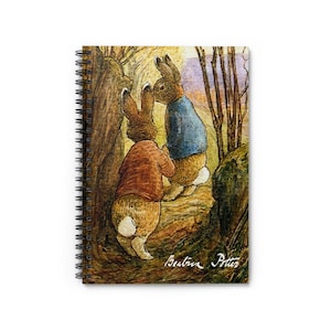 Peter Rabbit Journal, Spiral Notebook, Ruled Line Journal, Beatrix Potter Journal