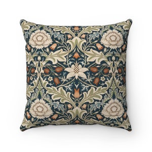 William Morris Floral Pillow: Arts & Crafts Severn Design