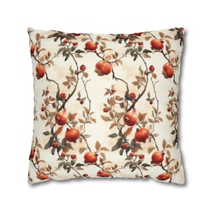 Pomegranate Fruit Pillow, Arts and Crafts Movement, Botanical Decor