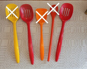 Assorted Utensils, Yellows, Tupperware, Hutzler, Androck, Rosti, Melamine, Kitchen  Tools, Bright Colors, 70s Cookware, Replacement Utensils 