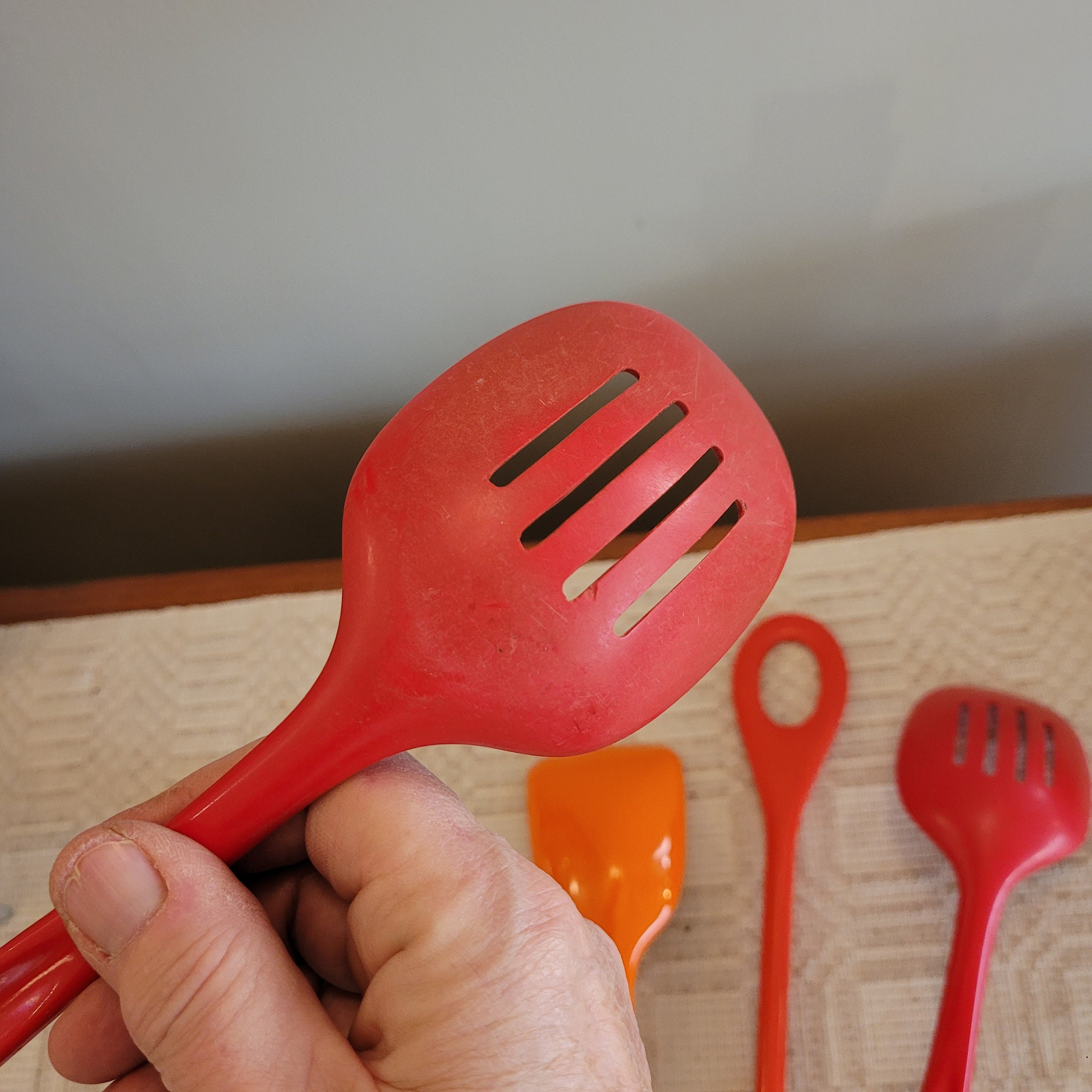 White vintage Rosti kitchen utensils 1960s/70s