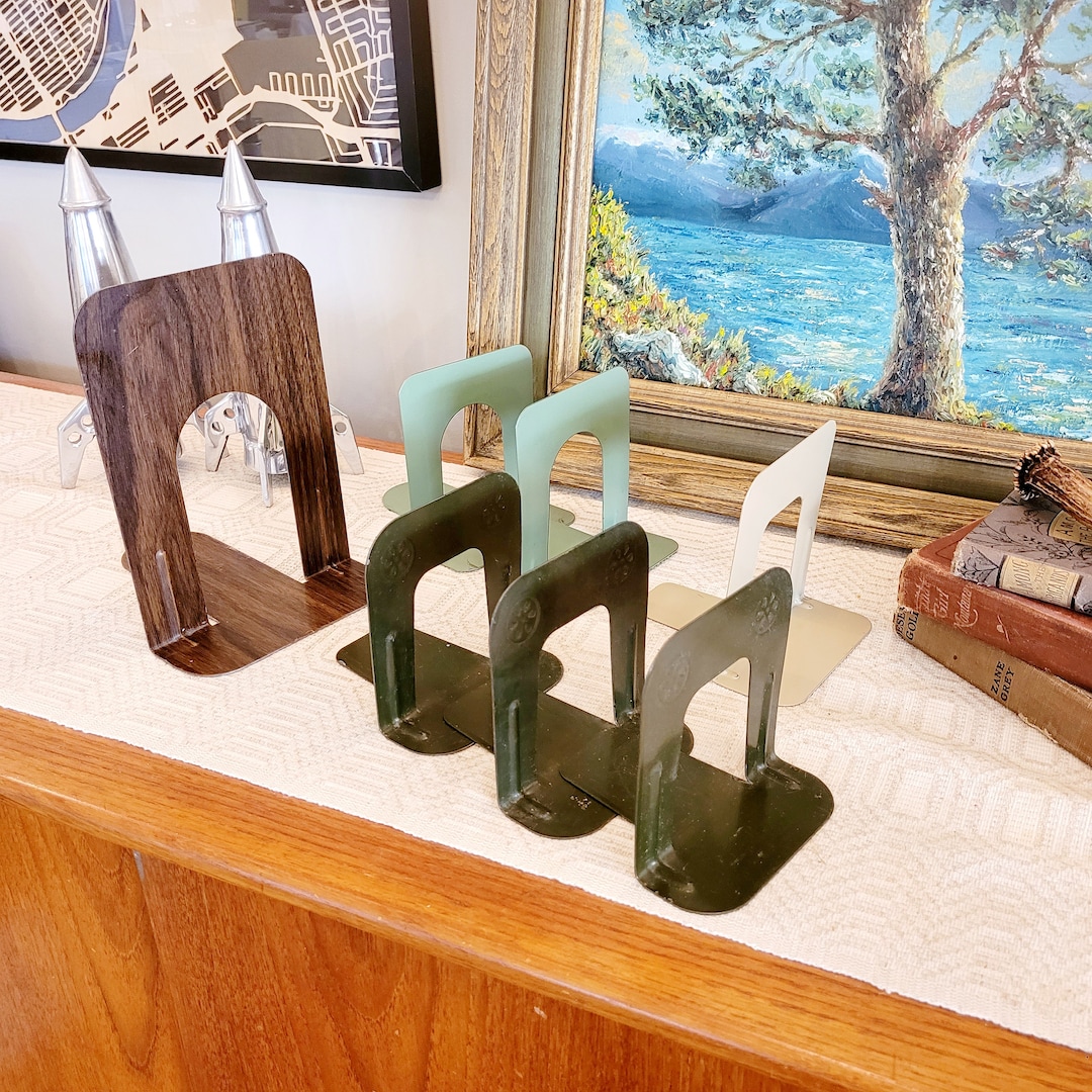Vintage Metal Bookends Pairs & Singles Industrial Bookends Etsy