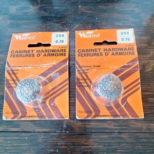 Copper Drawer Knobs, Set of 2, NOS, Cabinet & Dresser Pulls, Woolworth
