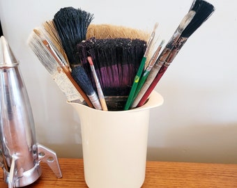 Used Paint Brushes, With a Rosti Pitcher, Industrial Salvage, Vintage Recycling, Art Decor, Home Decor, Boho Styling, Gift Ideas, Prop Decor