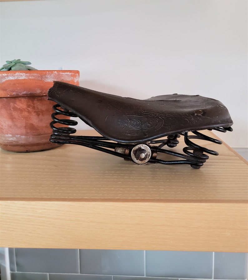 Vintage Brooks Bicycle Bike Seat Leather Saddle Model B73 Etsy