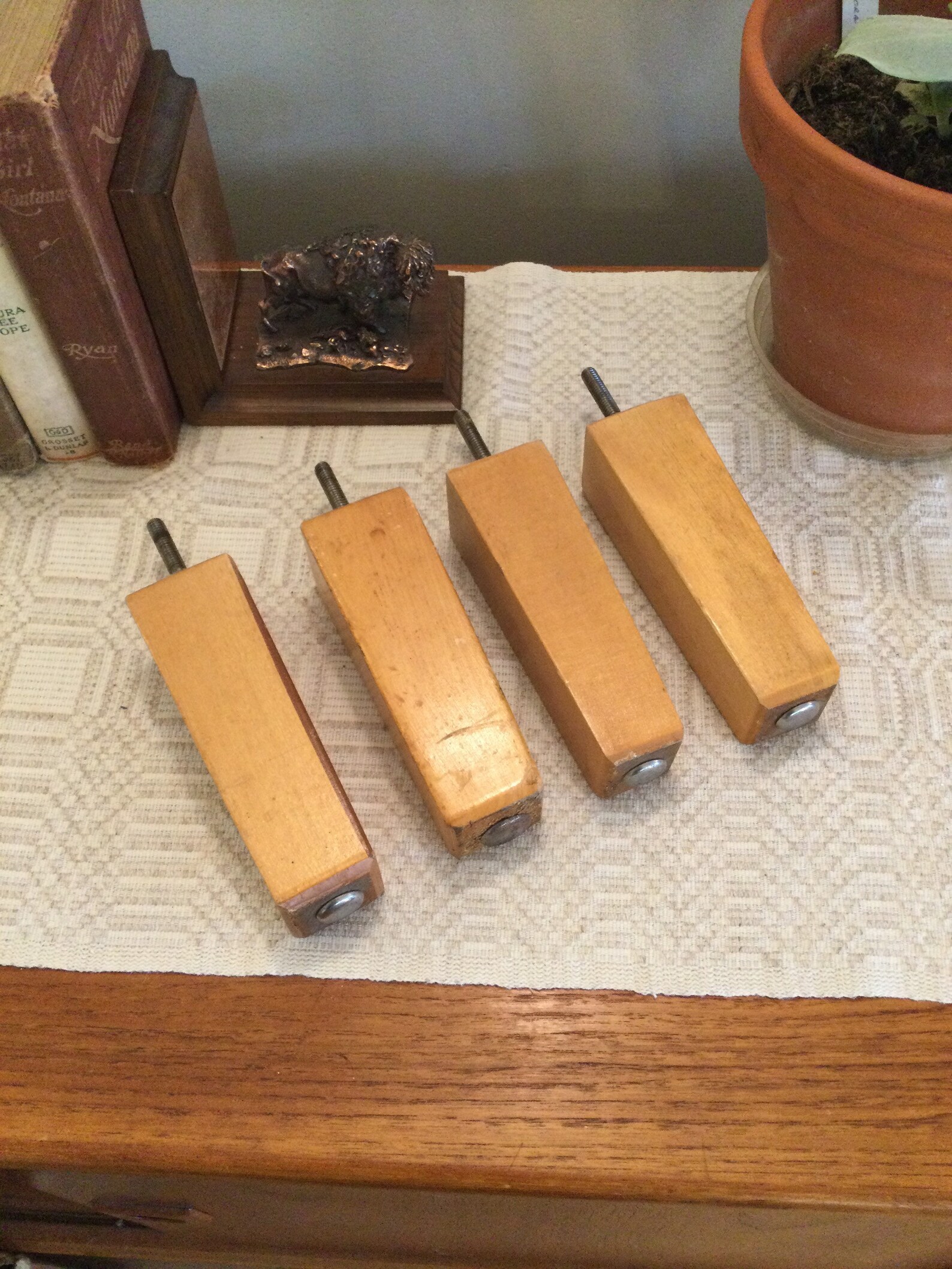 Vintage Square Wood Furniture Legs Set of 4 6 inch Etsy