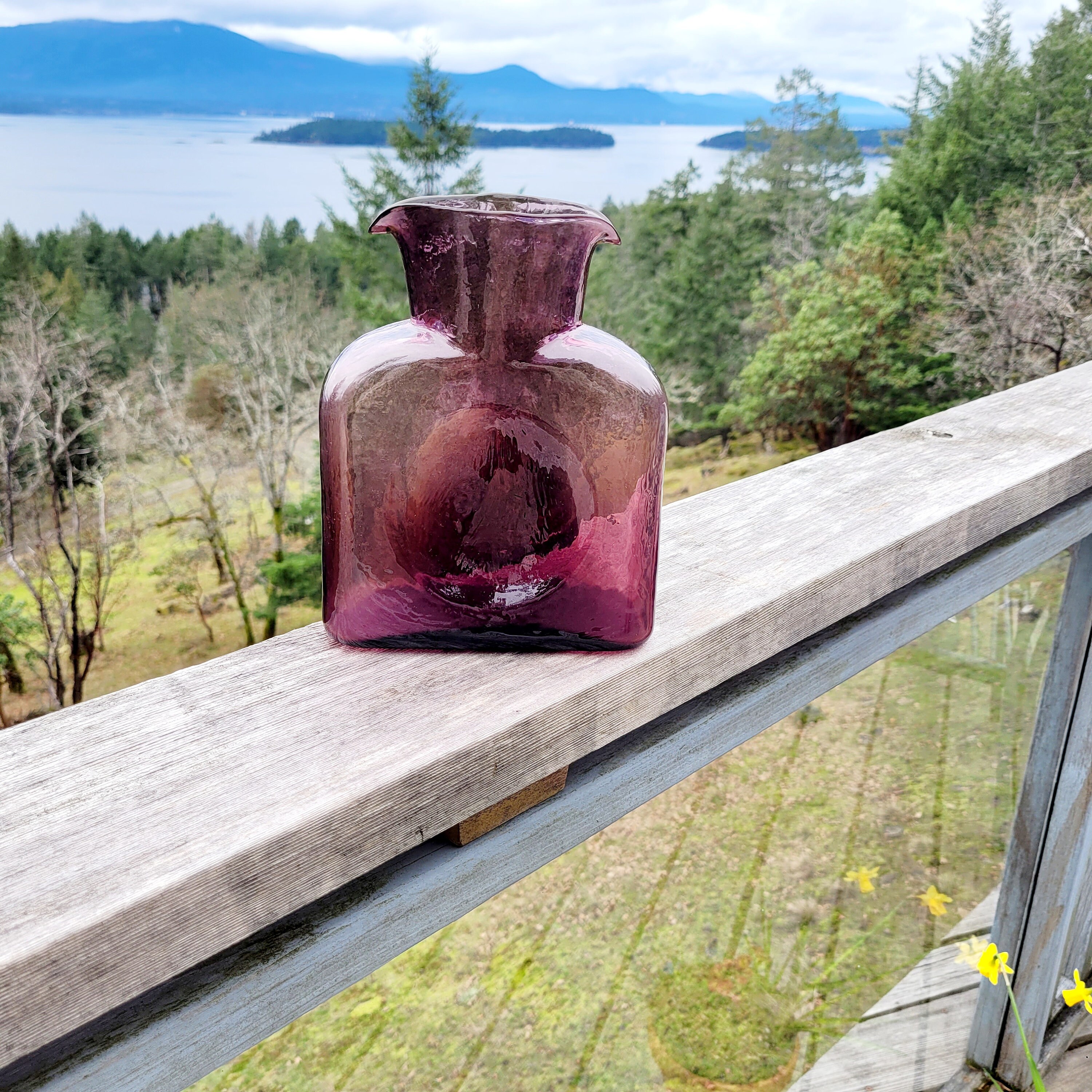 Blenko Glass Water Bottle, Decanter, Vase, Pitcher, Carafe