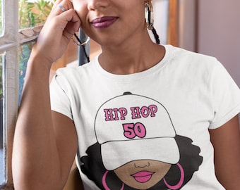Old School Graffiti Style 50 Years of Hip Hop, Rap Music, Hip Hop Anniversary, Concert Festival Shirt, 1973-2023, Black Queen, Graphic Tee