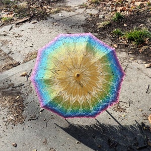 Ready to ship - Crocheted pastels parasol