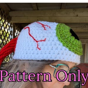 Cyclops Eye Hat Crochet Pattern – Instant Download Monster Eyeball Beanie Tutorial