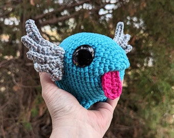 Ready to ship - Turquoise bubbalub with sparkly wings and tail ruffle