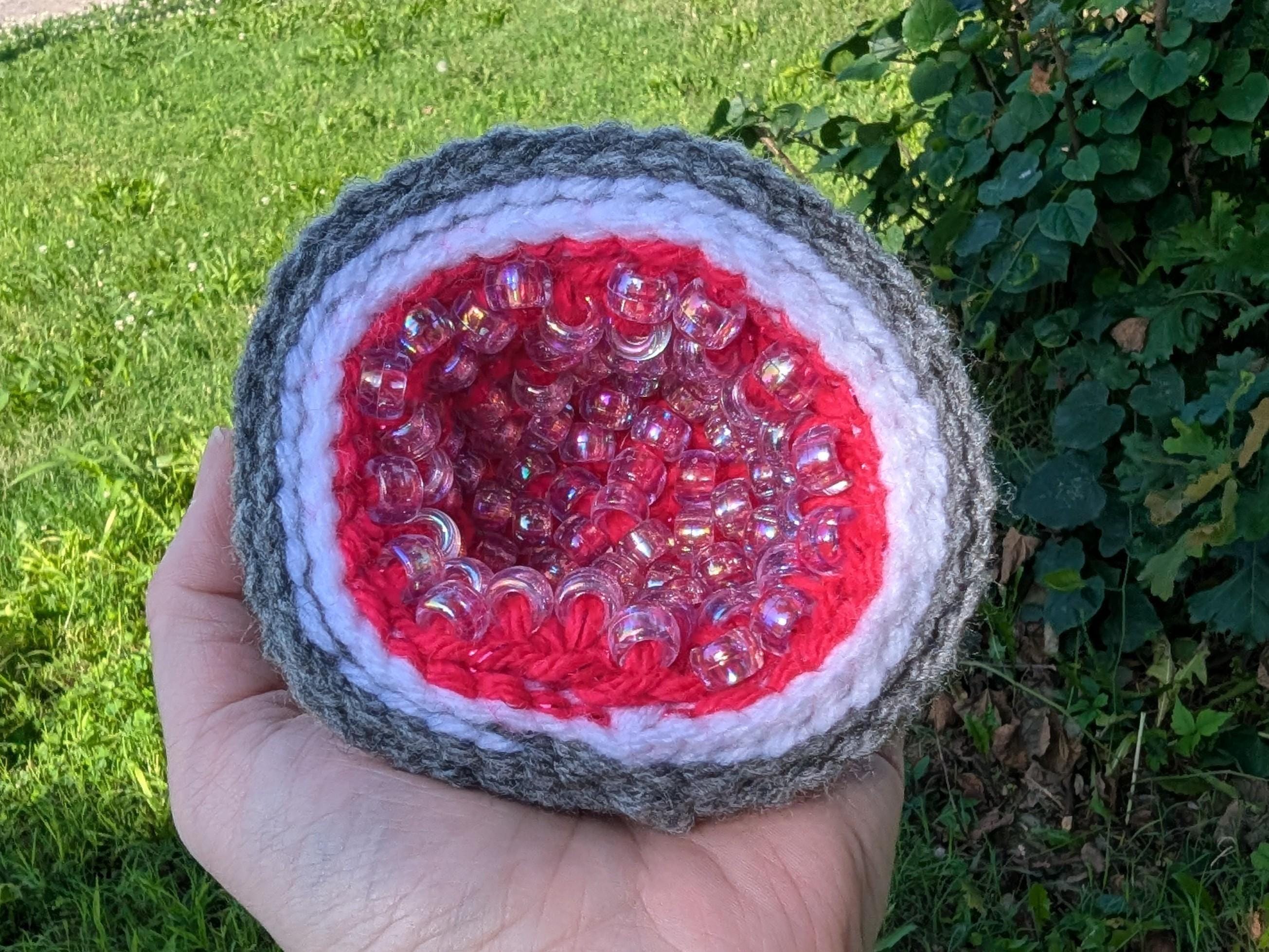Small Crocheted Fuchsia Geode – Crystal Core Cutie for Rock Goblins and ...