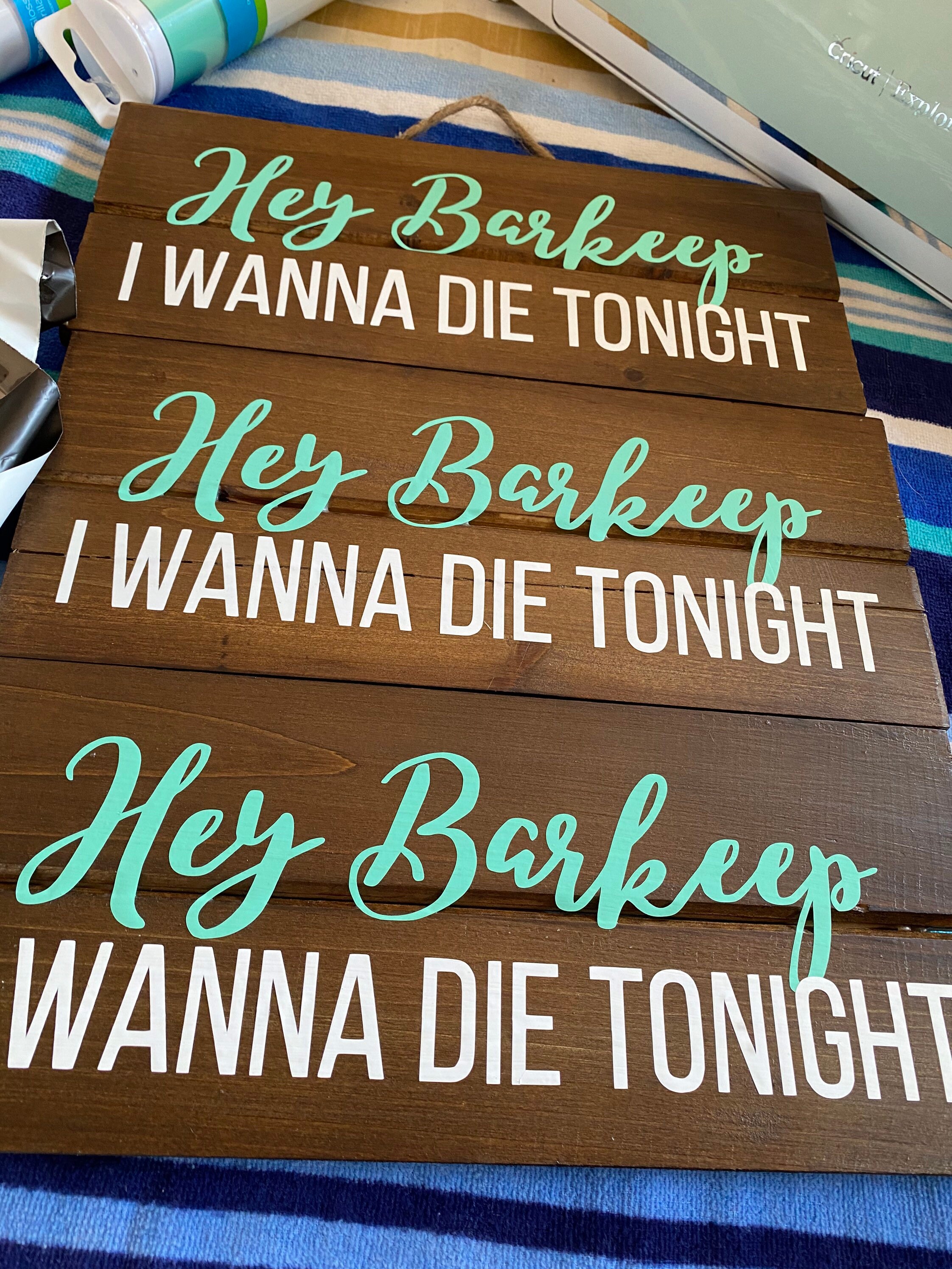SNL Sign - Hey Barkeep I Wanna Die Tonight